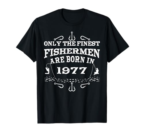 Comprar Pescadores Cumpleaños nacido en 1977 Accesorios Pescar Camiseta Catálogo Top Precio 2023 | regaloscumple.com