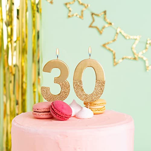 Ofertas en regaloscumple.com Número 4 - Velas de cumpleaños con números 10, 20, 30, 40, 50, 60, 70, 80, 90, 100 color oro metalizado glitter. Vela Cumpleaños Dorada, Cumpleaños, Aniversarios y fiestas temáticas.