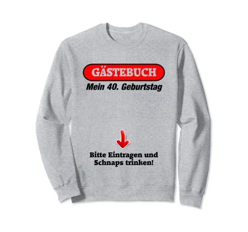 Consigue ahora Libro visitas para fiesta Regalos 40 cumpleaños regalo para 40 años Sudadera Ofertas 2024 | regaloscumple.com