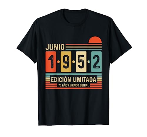 Comprar 70 Años Junio Cumpleaños 1952 Leyenda Regalo 70 Cumpleaños Camiseta Top Precio 2023 | regaloscumple.com
