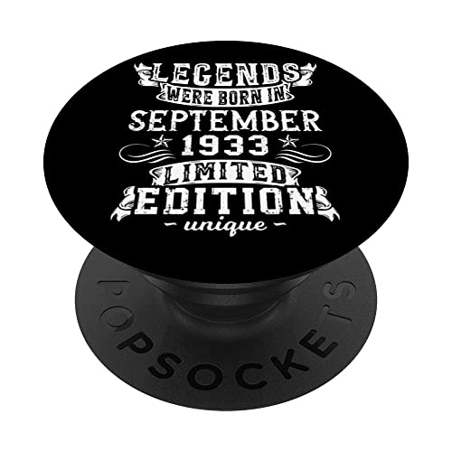 Consigue ahora Cumpleaños Septiembre 1933 Edición Limitada Regalo Vintage PopSockets BlackFriday PopGrip Intercambiable Ofertas 2024 | regaloscumple.com