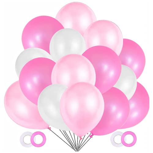 Consigue ahora JOJOR Globos Rosas y Blanco 100 Piezas Globos Cumpleaños Rosas Perlados Globos Fiesta para Bodas Niña Cumpleaños Comunion Bautizo Baby Shower Bebe 1 Años Rosas Regalos Decoraciones Ofertas 2025 | regaloscumple.com