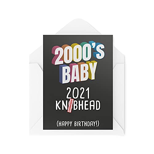 Comprar Tarjetas cumpleaños divertidas Noughties Kid Card 2000's Cumpleaños Baby 2021 Kn*bhead Novelty Gen Z Hilarious Sister Brother Bestie Banter Broma CBH490 Ofertas 2024 | regaloscumple.com