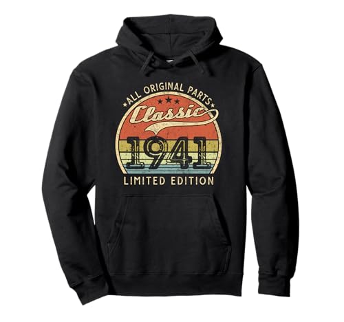 Comprar Edición limitada clásica 1941 vintage fabricada Navidad en 1941 para hombre y mujer Sudadera con Capucha Ofertas 2025 | regaloscumple.com