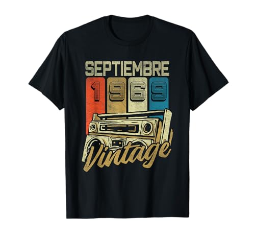 Consigue ahora Septiembre 1969 Vintage - 55 Años Regalo Cumpleaños Hombre Regalos Camiseta Rebajas 2025 | regaloscumple.com