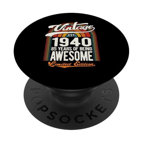 Consigue ahora 85 Years Of Regalos Awesome Born 1940 Edición Limitada 85 Cumpleaños PopSockets PopGrip Adhesivo Rebajas 2024 | regaloscumple.com