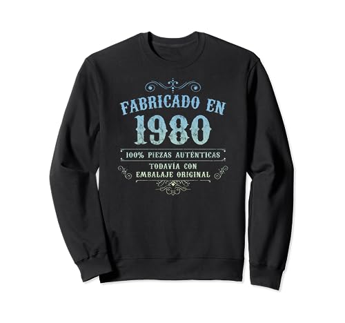 Consigue ahora Fabricado En Cumpleaños 1980 Vintage Original 44 Cumpleaños Sudadera Ofertas 2024 | regaloscumple.com