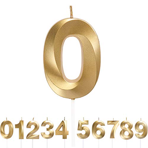Comprar URAQT Velas Cumpleaños Velas Regalos Pastel Cumpleaños Doradas Velas Números 0 para Cumpleaños/Aniversario Bodas/Fiesta Graduación Número 0-9 para Elegir Top Precio 2025 | regaloscumple.com