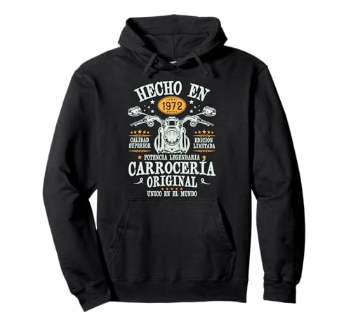 Comprar Hecho en 1972 - Navidad 53 Años Cumpleaños Moto Biker Hombre Motero Sudadera con Capucha Ofertas 2025 | regaloscumple.com