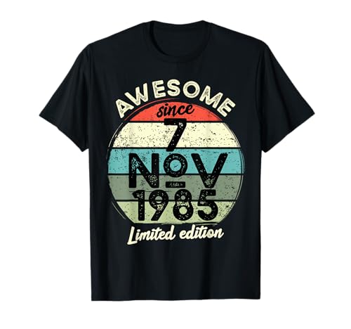 Comprar 7 noviembre 1985 40 cumpleaños 40 años 2025 Cumpleaños Promoción Camiseta Ofertas 2025 | regaloscumple.com