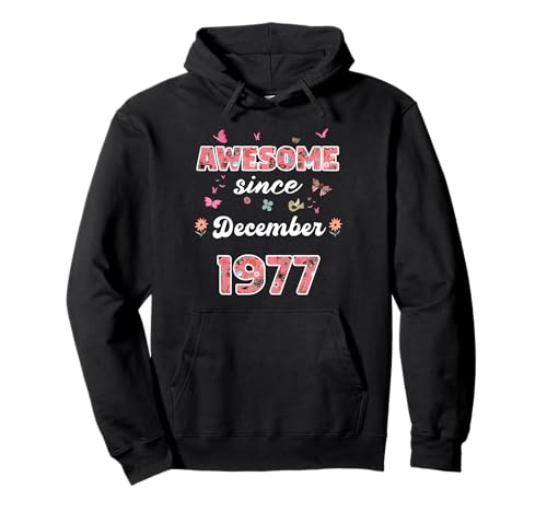Consigue ahora Impresionante Navidad desde diciembre 1977 flores 1977 Diciembre Cumpleaños Sudadera con Capucha Rebajas 2024 | regaloscumple.com