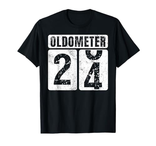 Consigue ahora Oldometer 24 Camisa vintage divertida idea Navidad regalo 24 cumpleaños Camiseta Top Precio 2025 | regaloscumple.com