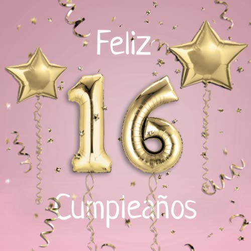 Comprar Feliz 16 Cumpleaños: El Libro Visitas Catálogo mis 16 años para Fiesta Cumpleaños - 21x21cm - 100 Páginas para Felicitaciones Saludos Fotos y ... - Tema: Globos Oro sobre Fondo rosa Top Precio 2023 | regaloscumple.com