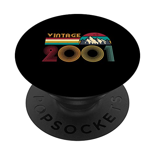 Comprar Regalo cumpleaños 22 años BlackFriday para hombres y mujeres retro vintage 2001 PopSockets PopGrip Intercambiable Top Precio 2024 | regaloscumple.com