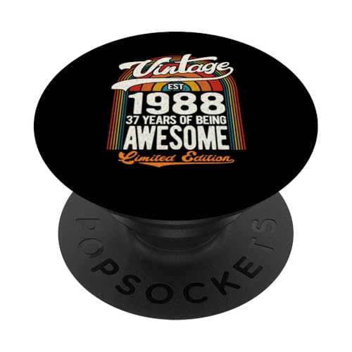 Comprar 37 Years Of Regalos Awesome Born 1988 Edición Limitada 37 Cumpleaños PopSockets PopGrip Adhesivo Rebajas 2024 | regaloscumple.com