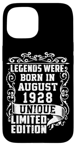 Consigue ahora Carcasa para Ideas para regalar iPhone 15 Cumpleaños Agosto 1928 Edición Limitada Regalo Legend Top Precio 2024 | regaloscumple.com