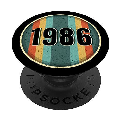 Consigue ahora Retro 1986 Ideas para regalar cumpleaños Pop Socket divertido 1986 cumpleaños 1986 PopSockets PopGrip Intercambiable Rebajas 2024 | regaloscumple.com
