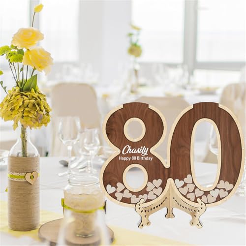 Comprar ahora Libro de invitados de 55 cumpleaños personalizado alternativo de madera