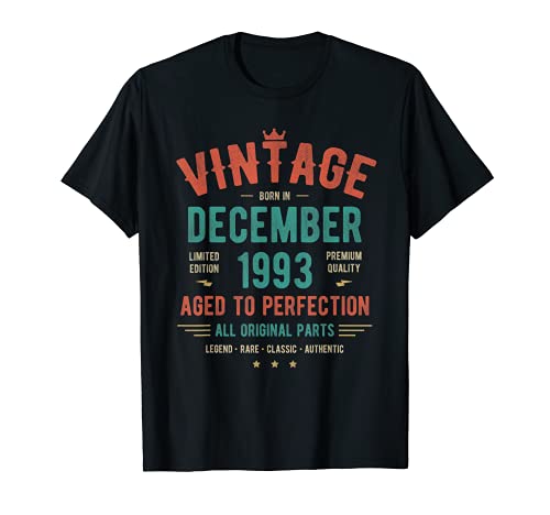Consigue ahora Vintage Clasico Diciembre 1993 Camiseta - Nacido en 1993 Camiseta Navidad Top Precio 2024 | regaloscumple.com