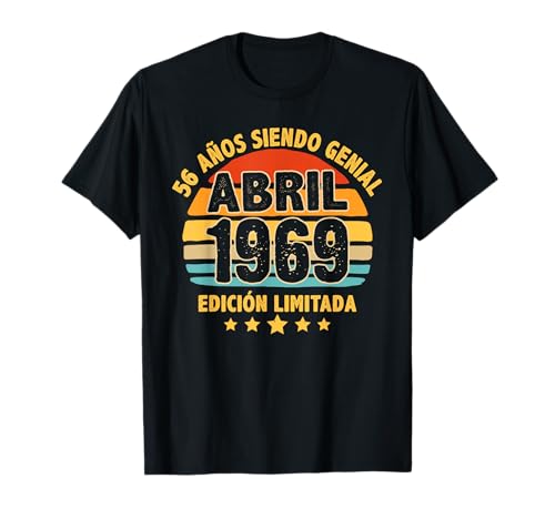 Consigue ahora Abril Promoción 1969 56 Años Hombre Cumpleaños Regalo Abril 1969 Camiseta Ofertas 2025 | regaloscumple.com
