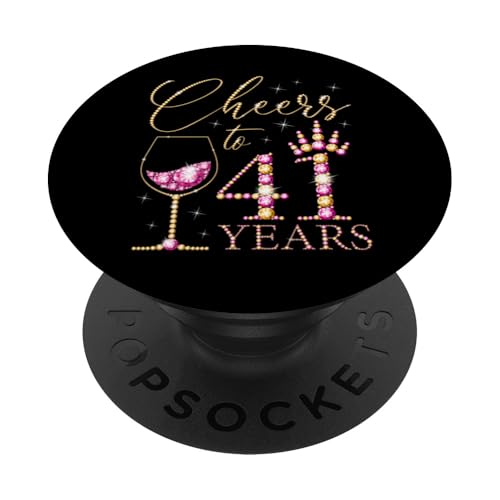 Comprar Saludos a las mujeres 41 años Navidad que cumplen 41 años cumpleaños la reina femenina PopSockets PopGrip Adhesivo Top Precio 2025 | regaloscumple.com