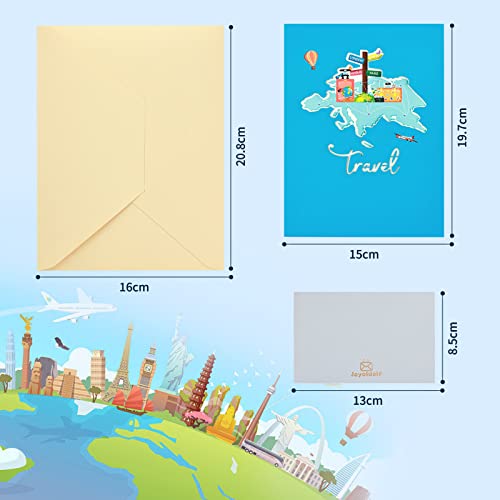 Ofertas Joyoldelf Tarjeta Felicitacion Viajar Pop Up - Postal CumpleañOs 3D  Tarjeta Despedida  Regalos Para Viajeros  Atracciones Famosas Para Visitar  Ideal Para Amigos  Salidas  Jubilacion (Viajes mundo)