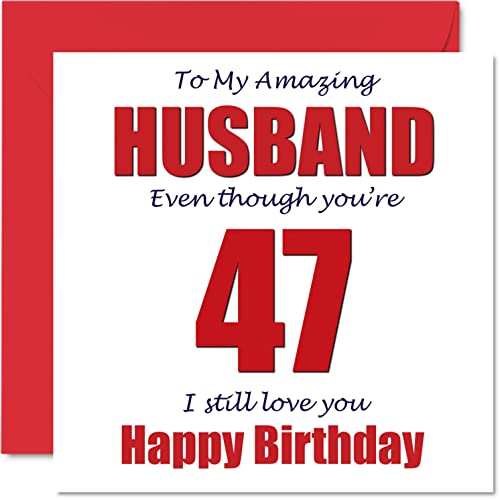 Comprar Divertidas tarjetas cumpleaños 47 para marido – 47 I Still Love You – Tarjeta feliz cumpleaños para marido Navidad esposa pareja cuarenta y siete cuarenta y séptimo esposo tarjetas felicitación Ofertas 2025 | regaloscumple.com