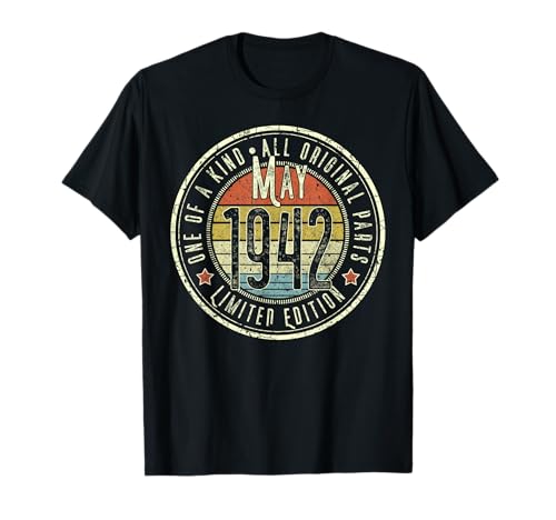 Comprar 80 Años Mayo 1942 Edición Limitada 80 Cumpleaños Camiseta Cumpleaños Top Precio 2024 | regaloscumple.com