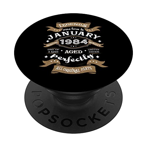 Consigue ahora Leyendas nacieron en enero 1984 Navidad regalo cumpleaños PopSockets PopGrip Intercambiable Ofertas 2025 | regaloscumple.com