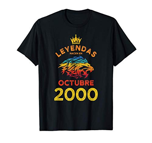 Consigue ahora Promoción Las Leyendas nacen en Octubre 2000 Regalo Cumpleaños Camiseta Rebajas 2025 | regaloscumple.com