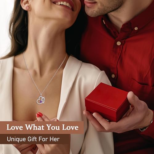 Ofertas de última hora Collar Plata 925 Febrero Colgante Collar Regalos Mujer Día Madre San Navidad