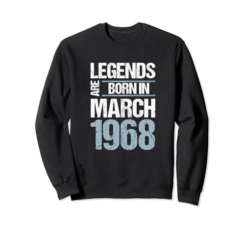 Consigue ahora Las leyendas nacieron en Regalos marzo 1968 Cumpleaños Sudadera Top Precio 2024 | regaloscumple.com