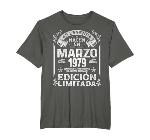 Comprar Las Leyendas nacen en Marzo 1979 - 45 Años Cumpleaños Camiseta Regalos Ofertas 2024 | regaloscumple.com
