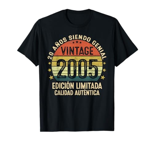 Comprar Vintage 2005 20 Cumpleaños Regalo Retro 20 Ideas para regalar Años Hombre Mujer Camiseta Rebajas 2024 | regaloscumple.com