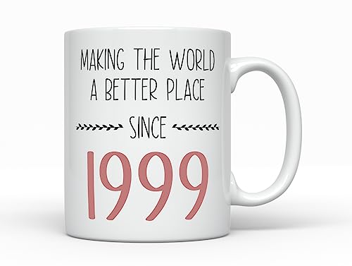 Comprar Sunmead Taza café con texto en inglés "Making the World better since 1999" nacida BlackFriday en 1999 24 años edad cumpleaños mujer 24 años regalo decoración para ella (11 onzas 1999) Rebajas 2024 | regaloscumple.com