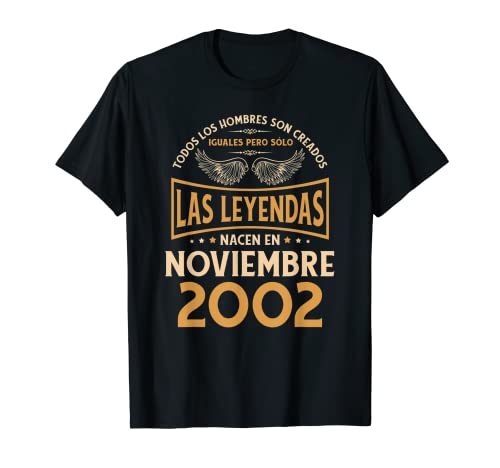 Comprar Cumpleaños Hombre Regalos Las Leyendas Noviembre 2002 Camiseta Top BlackFriday Precio 2025 | regaloscumple.com