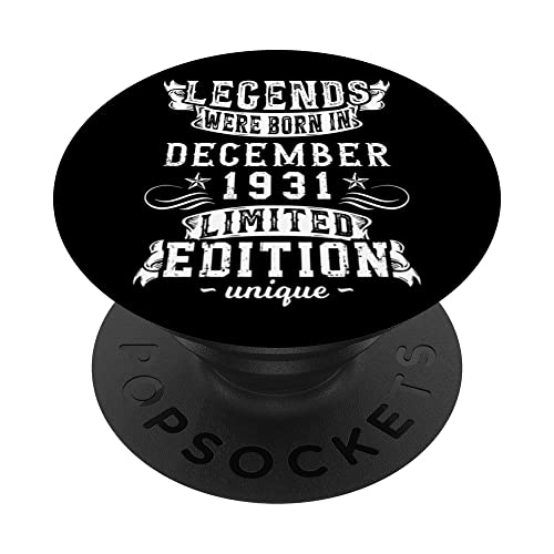 Consigue ahora Cumpleaños Diciembre 1931 Edición Limitada Ideas para regalar Regalo Vintage PopSockets PopGrip Intercambiable Ofertas 2024 | regaloscumple.com