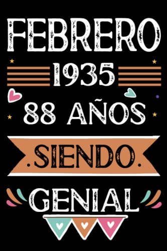 Comprar CUADERNO Febrero 1935 88 Años Siendo Genial: Libro visitas cuaderno 110 páginas felicitaciones idea regalo regalo Para la esposa novia mujer La madre Promoción Top Precio 2024 | regaloscumple.com