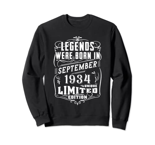 Consigue ahora Cumpleaños Septiembre 1934 Edición Limitada Catálogo Regalo Vintage Sudadera Ofertas 2025 | regaloscumple.com