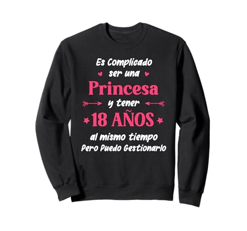 Comprar Mujer 18 Años Una princesa 18 años BlackFriday chica Cumpleaños Sudadera Rebajas 2024 | regaloscumple.com