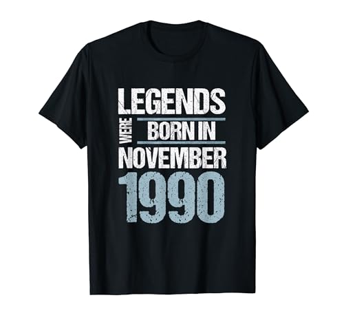 Consigue ahora Las leyendas nacieron en noviembre 1990 Cumpleaños BlackFriday Camiseta Rebajas 2024 | regaloscumple.com