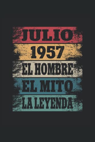 Comprar Julio 1957 - El Hombre - El Mito - La Leyenda: Regalos Originales para Hombre BlackFriday Papá Abuelo Hermano - Diario Cuaderno De Notas Apuntes O Agenda Ofertas 2024 | regaloscumple.com