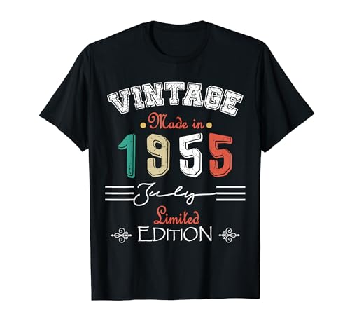 Comprar Nacido En Julio 1955 Vintage Regalos Feliz Cumpleaños 69 años Camiseta Ofertas 2024 | regaloscumple.com