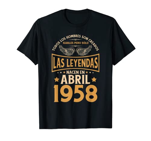Consigue ahora Cumpleaños Hombre Regalos Las Leyendas Regalos Abril 1958 Camiseta Top Precio 2023 | regaloscumple.com