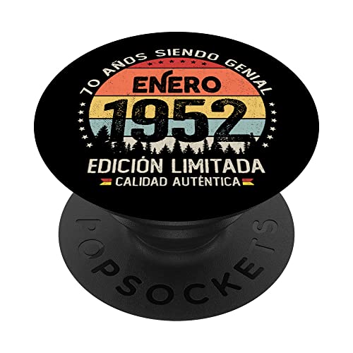 Consigue Catálogo ahora Regalo 70 años Cumpleaños Hombre Mujer - Enero 1952 PopSockets PopGrip Intercambiable Ofertas 2025 | regaloscumple.com