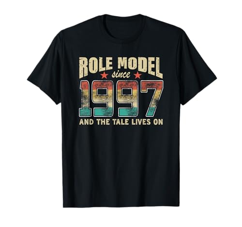 Comprar Modelo a seguir nacido en 1997 y el cuento vive en cumpleaños Camiseta Regalos Rebajas 2025 | regaloscumple.com