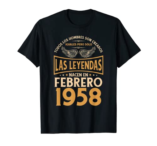 Consigue ahora Cumpleaños Hombre Regalos Las Catálogo Leyendas Febrero 1958 Camiseta Top Precio 2024 | regaloscumple.com