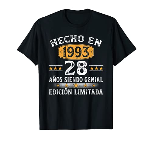 Comprar 28 Años Catálogo Cumpleaños Regalo Para Hombre Mujer Hecho En 1993 Camiseta Ofertas 2025 | regaloscumple.com