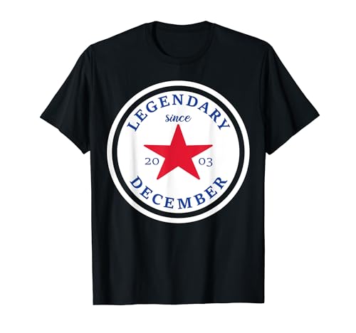 Comprar Legendario desde diciembre BlackFriday 2003. Cumpleaños nacido en Camiseta Ofertas 2025 | regaloscumple.com