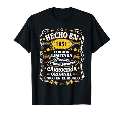 Comprar 74 Cumpleaños Hombre 74 Navidad años Hecho En 1951 Regalos Camiseta Ofertas 2025 | regaloscumple.com